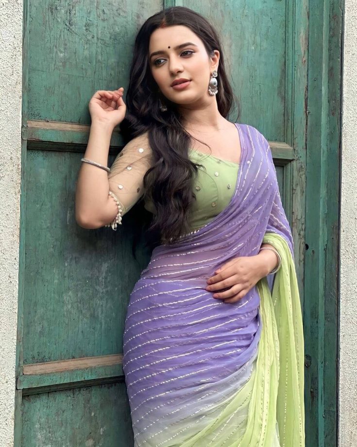 Neerja… Ek Nayi Pehchaan actress Aastha Sharma takes pastel shade saree fashion to the next level, see pics 846529