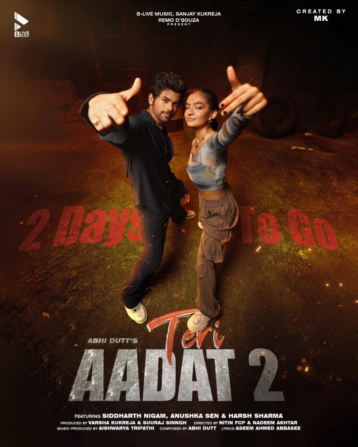 Siddharth Nigam-Anushka Sen's 'Aadat 2' MV first-look poster sets internet ablaze, check out 845103