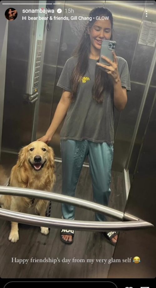 Sonam Bajwa Gets Candid With Her Pet Dog In Mirror Selfie, See Here 841153