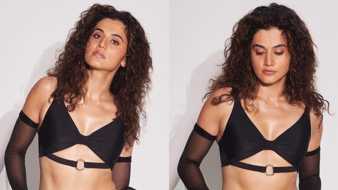 Tapsee Pannu Epitomises Glam In Bralette And Flare Pant | IWMBuzz