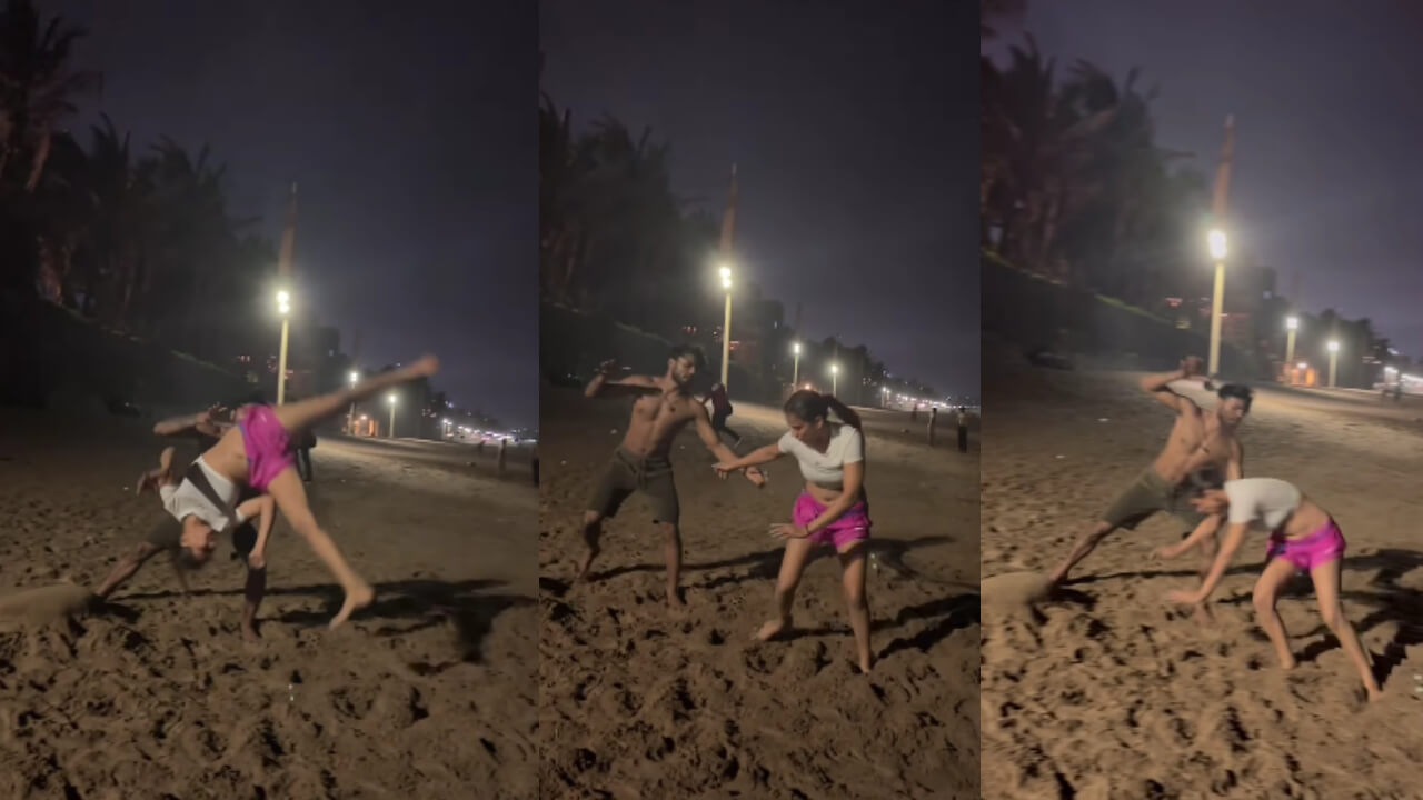 Watch: Nia Sharma's Thrilling Beach Activity Amidst The Rain 844746