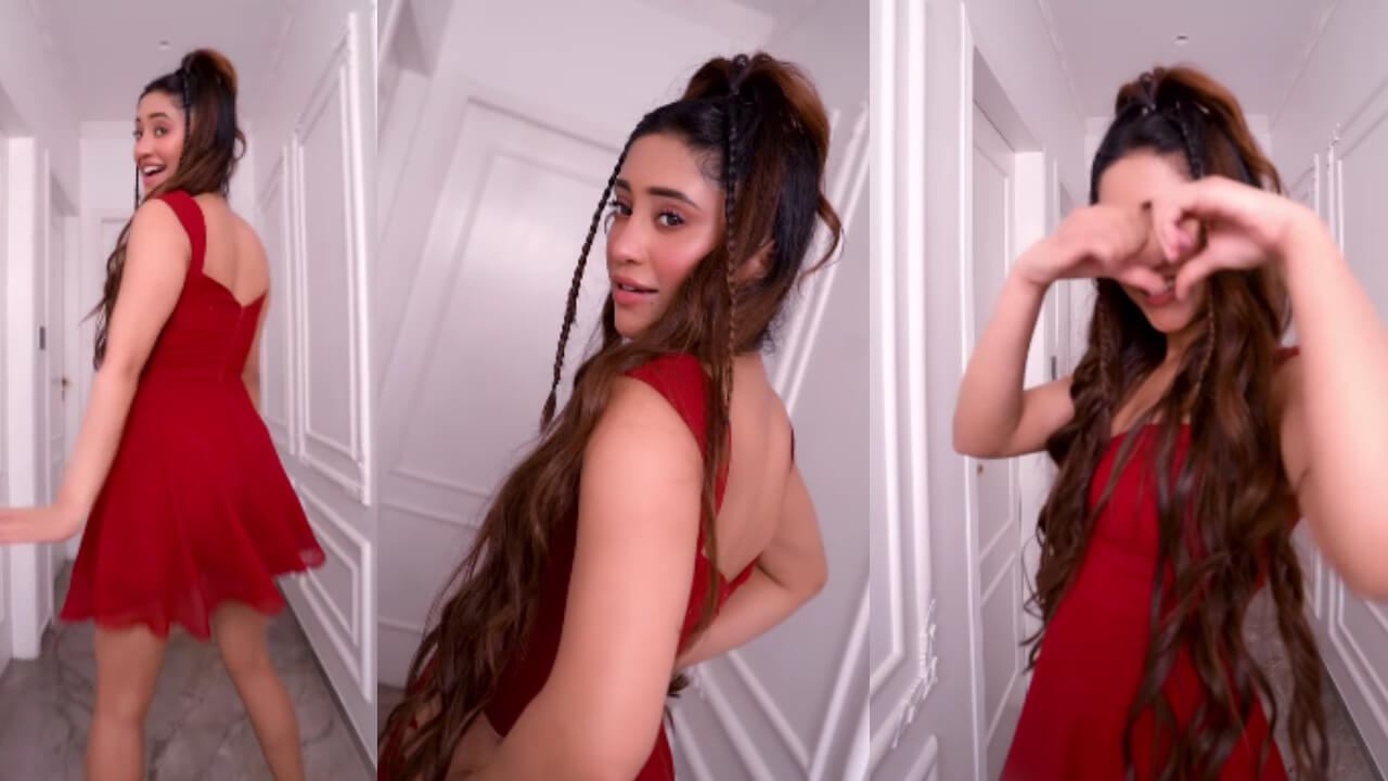 Watch: Shivangi Joshi goes preppy in red mini dress, grooves to Disha Patani’s song ‘Kyun Karu Fikar’ 846524