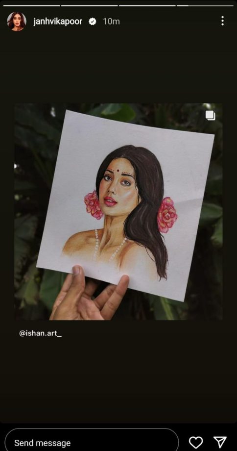 A Janhvi Kapoor fan wins internet with his ‘real-life’ sketching skills, shares a portrait of former 850374