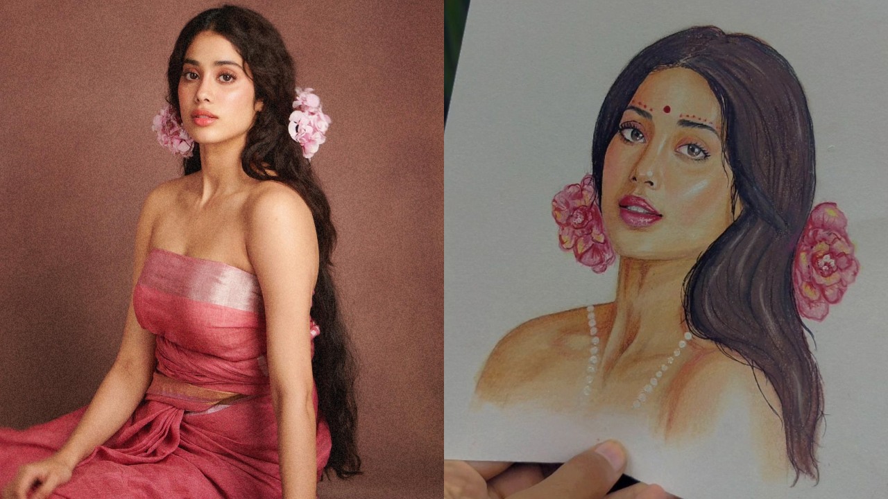 A Janhvi Kapoor fan wins internet with his ‘real-life’ sketching skills, shares a portrait of former 850377