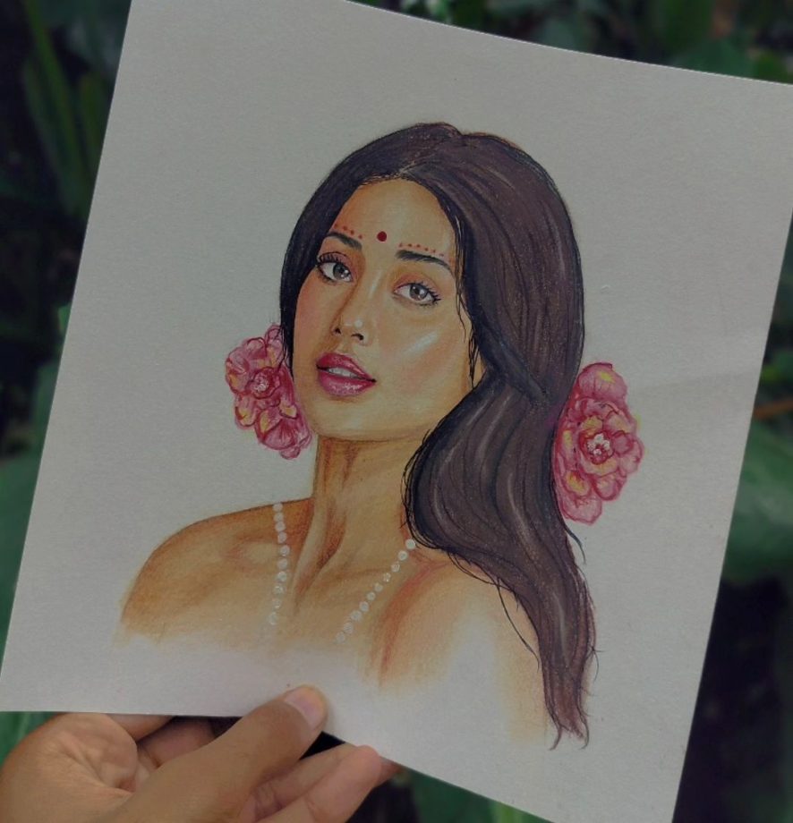 A Janhvi Kapoor fan wins internet with his ‘real-life’ sketching skills, shares a portrait of former 850372