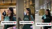 All Smiles! Sara Tendulkar radiates airport swag in green t-shirt and black trousers 849516