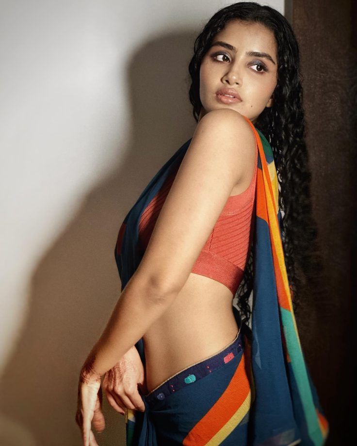 Anupama Parameswaran: A muse in abstract saree and plunge-neck blouse 849477
