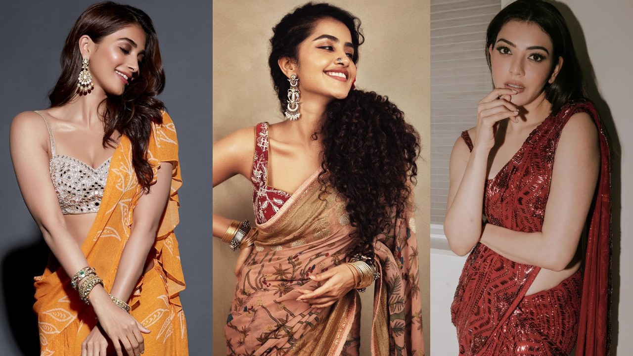 Anupama Parameswaran, Kajal Aggarwal and Pooja Hegde: 3 celeb-approved designer sarees 855979