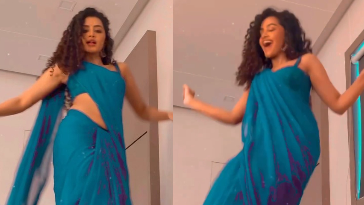 Anupama Parameswaran Makes Fans Sigh 'Ufff' With Her Sultry Dance Moves In Blue Saree And Blouse 850794