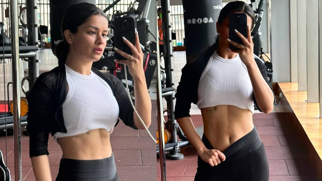 Avneet Kaur Serves Gym Goals In White Tank Top, Cropped Shrug, And Sweat Pants, See Jaw-dropping Photos 854107