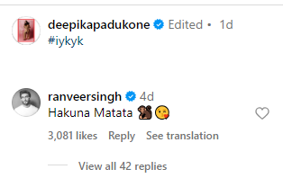 Couple Goals: Deepika Padukone picks ‘iykyk’ game , Ranveer Singh says ‘Hakuna Matata’ 849710