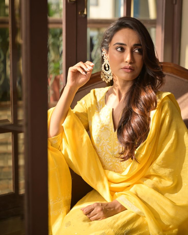 Dreamy n Divine: Surbhi Jyoti blooms in embroidered yellow salwar suit 849702
