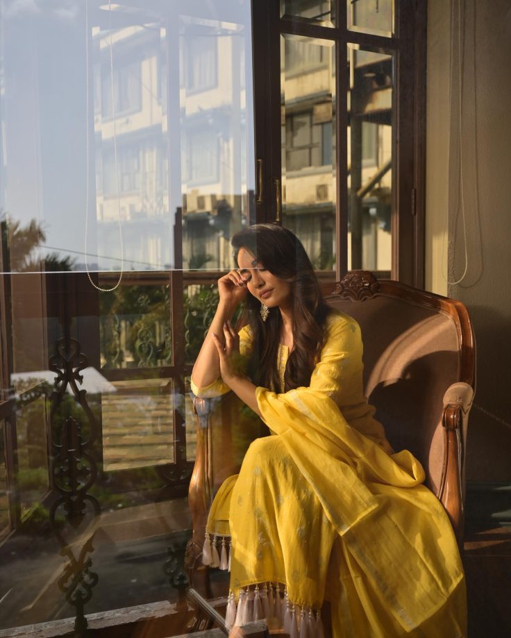 Dreamy n Divine: Surbhi Jyoti blooms in embroidered yellow salwar suit 849705
