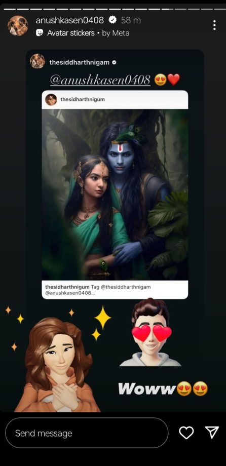 Fan Creates Animated Portrait Of Siddharth And Anushka As 'Radhakrishna,' Siddharth Nigam Loves It 847805