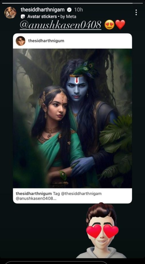 Fan Creates Animated Portrait Of Siddharth And Anushka As 'Radhakrishna,' Siddharth Nigam Loves It 847804