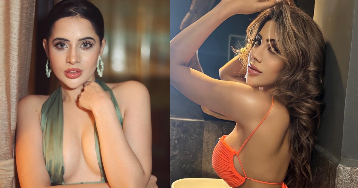 Fashion Faceoff: Nikki Tamboli and Urfi Javed rule in sultry bralettes with deep plunge-cut 849784
