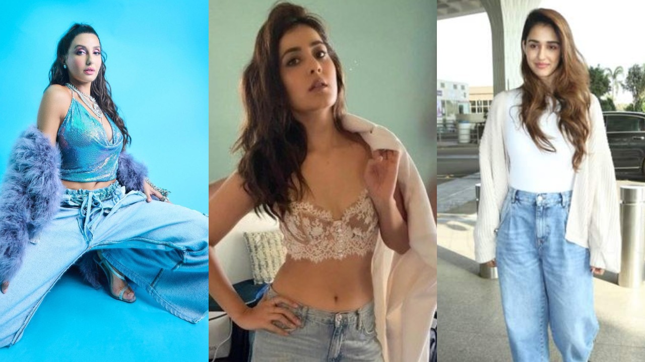 Get That Swagger Style Like Disha Patani, Nora Fatehi, And Raashi Khanna In Baggy Jeans 856857
