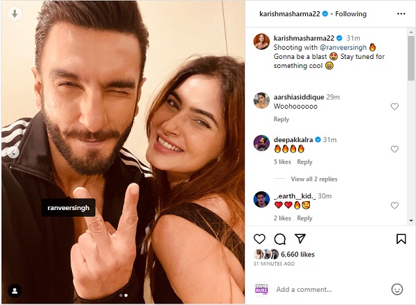 Karishma Sharma Bags A New Project; Spotted Shooting With Ranveer Singh 850780