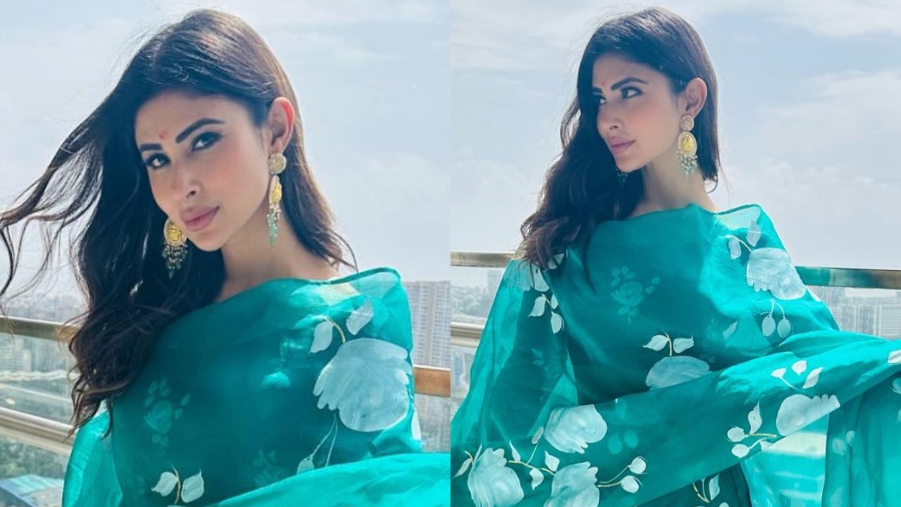 Mouni Roy crafts traditional spin in teal floral ethnic silk gown dress, Disha Patani in love 853877