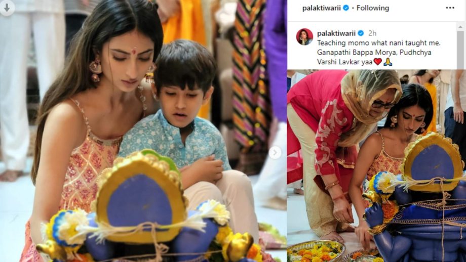 Palak Tiwari shares heartwarming moments with her family on Ganesh Chaturthi 854697