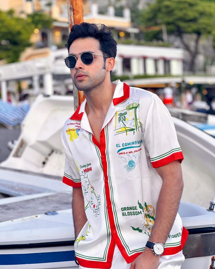 Parth Samthaan sets Europe ablaze in his preppy printed white casual suit, Netizens say ‘stop editing so much…’ 854637