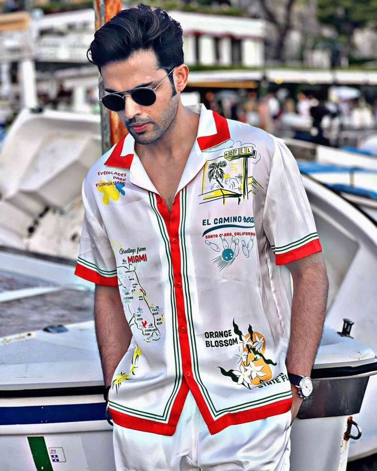 Parth Samthaan sets Europe ablaze in his preppy printed white casual suit, Netizens say ‘stop editing so much…’ 854641