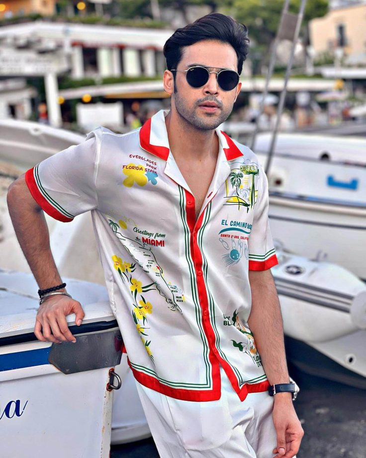 Parth Samthaan sets Europe ablaze in his preppy printed white casual suit, Netizens say ‘stop editing so much…’ 854642