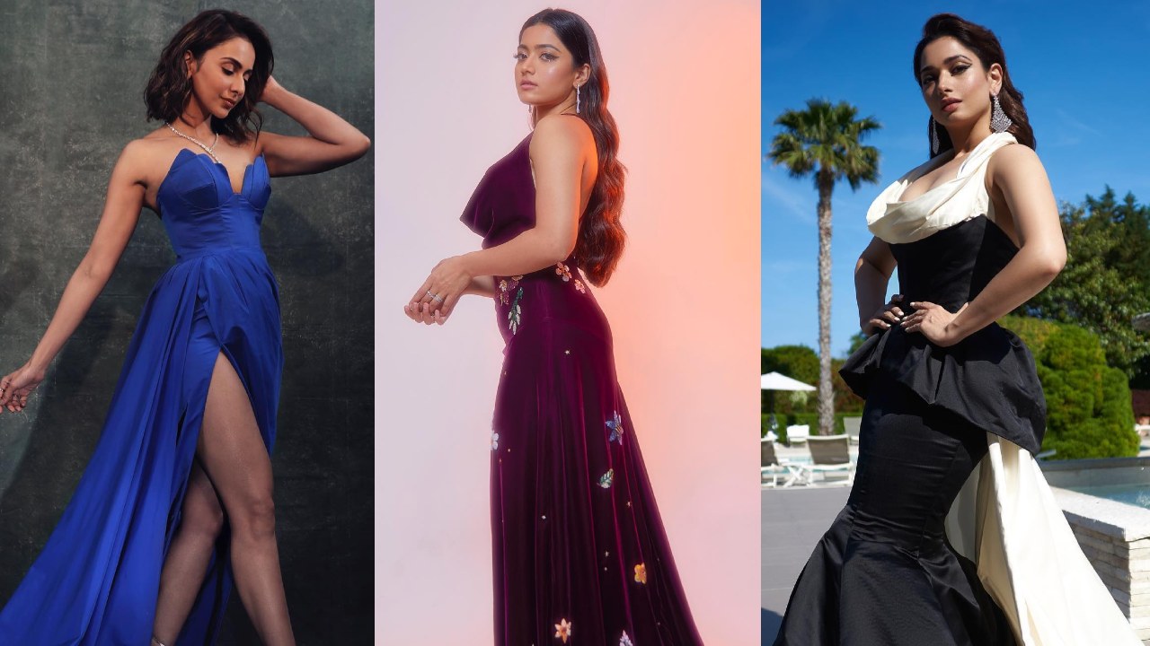 Party Wear Gowns That Wow: Rakul, Rashmika, and Tamanna show you how [Photos] 856098