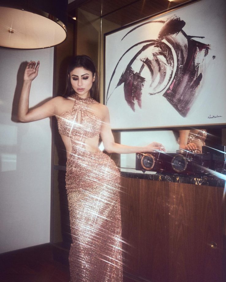 [Photos] Mouni Roy’s sparkly cutout gown is perfect for your cocktail parties 852397