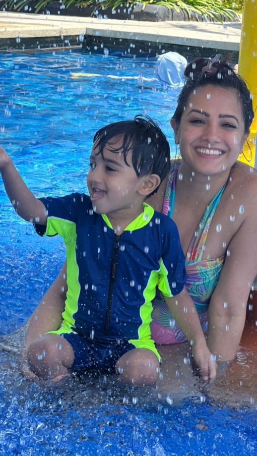 Pool Baby Anita Hassanandani Dives Into Water With Her Son And Husband, Checkout Photos 852201