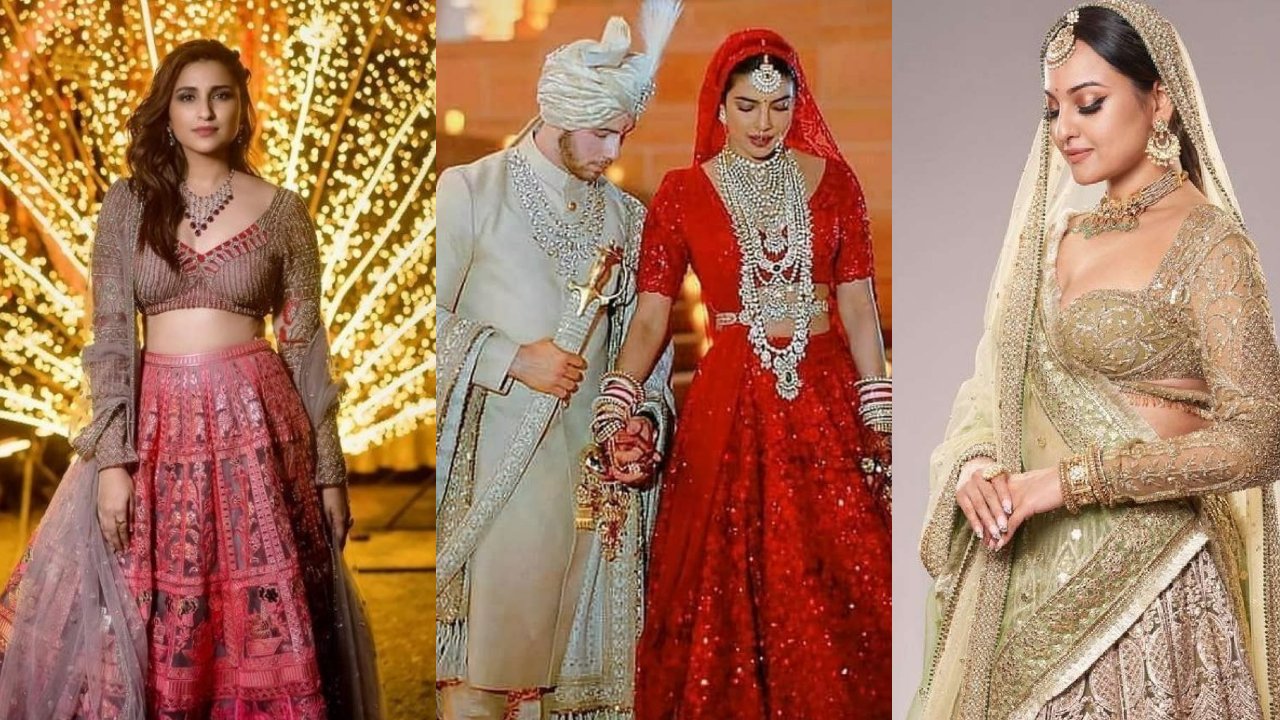 Poses in Poise! Curl your bridal lehengas like these Bollywood divas: Priyanka Chopra, Sonakshi Sinha and Parineeti Chopra 853683