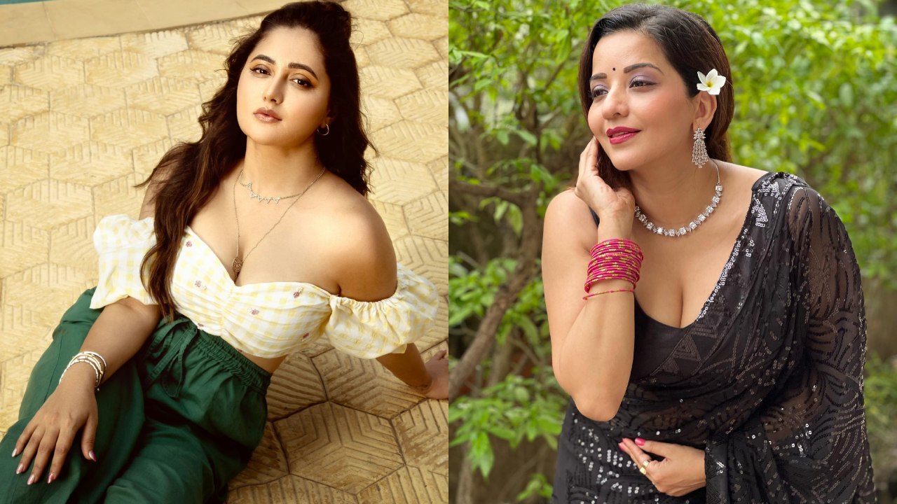 Rashami Desai And Monalisa Are Making Jaw Drop In Plunging Neckline Blouse 856339
