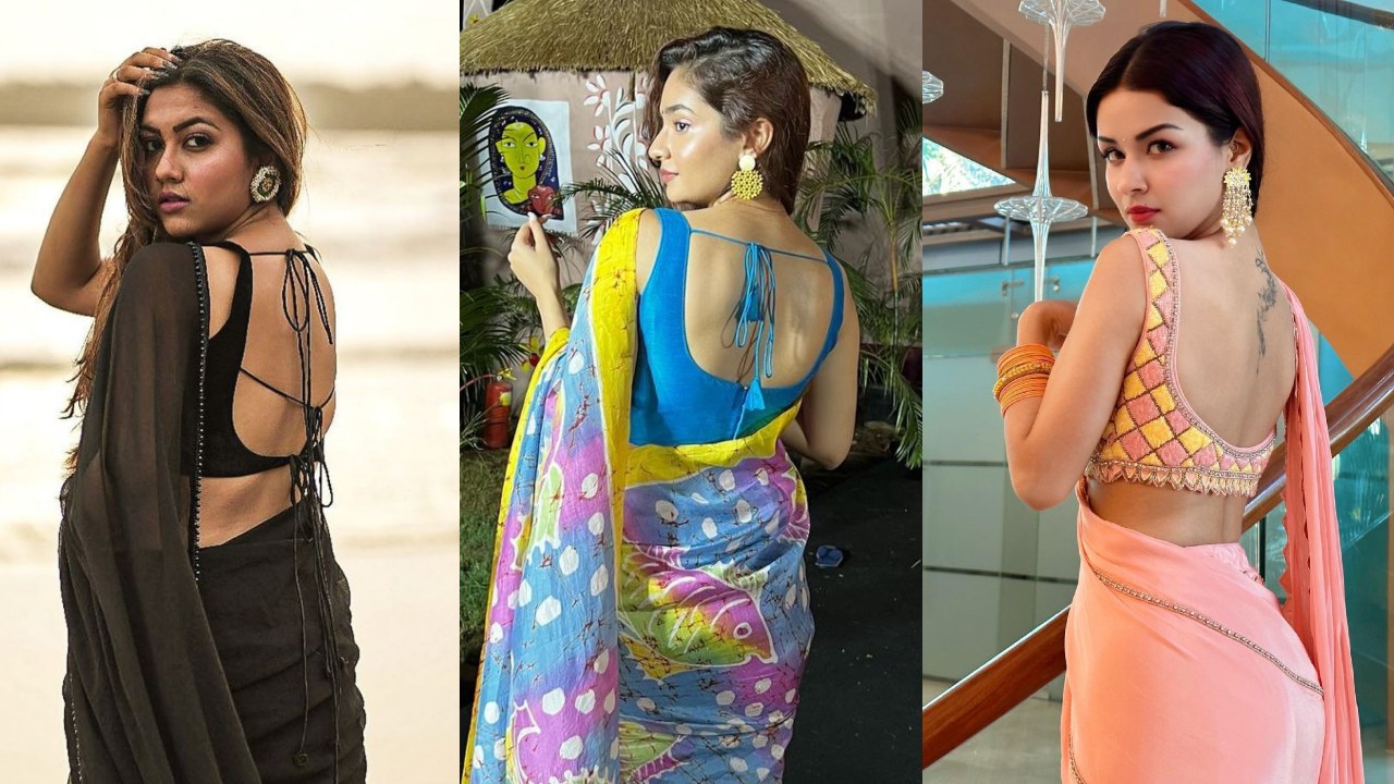 Reem Shaikh, Anushka Sen and Avneet Kaur's blouse back designs shall sort  your saree glam