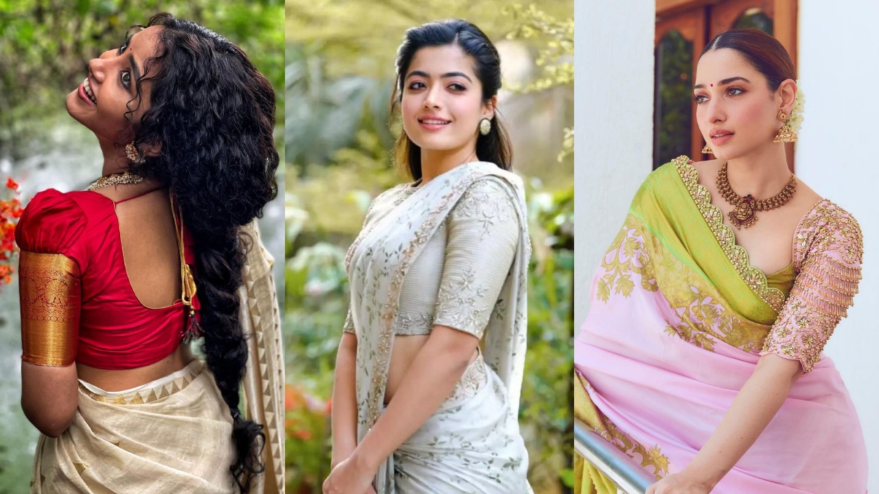 Sass up your sarees! Take note of Anupama Parameswaran, Rashmika Mandanna and Tamanna Bhatia’s blouse sleeve designs 854929