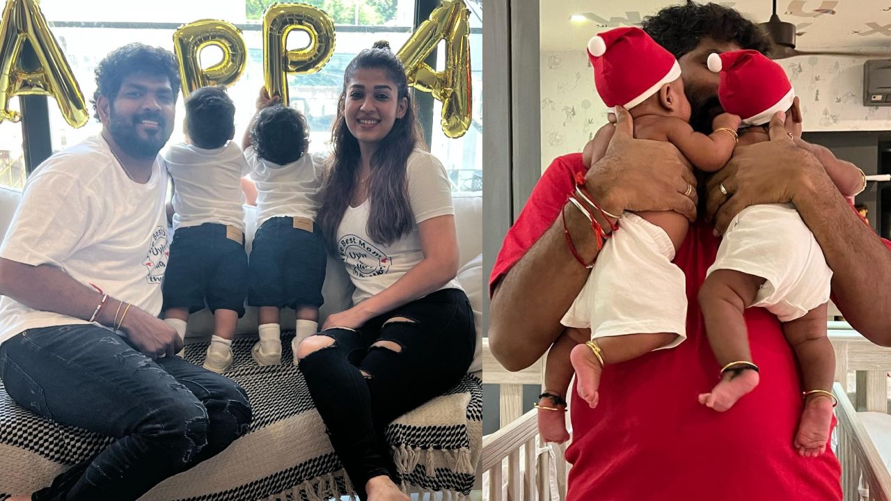 So Adorable! Nayanthara And Vignesh Shivan Pose Candid With Their Twin Sons, Uyir And Ulag 855576