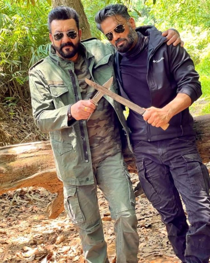 Suniel Shetty Reunites With Old Bestie Sanjay Dutt, Show Their Action Mode In Photos 854061
