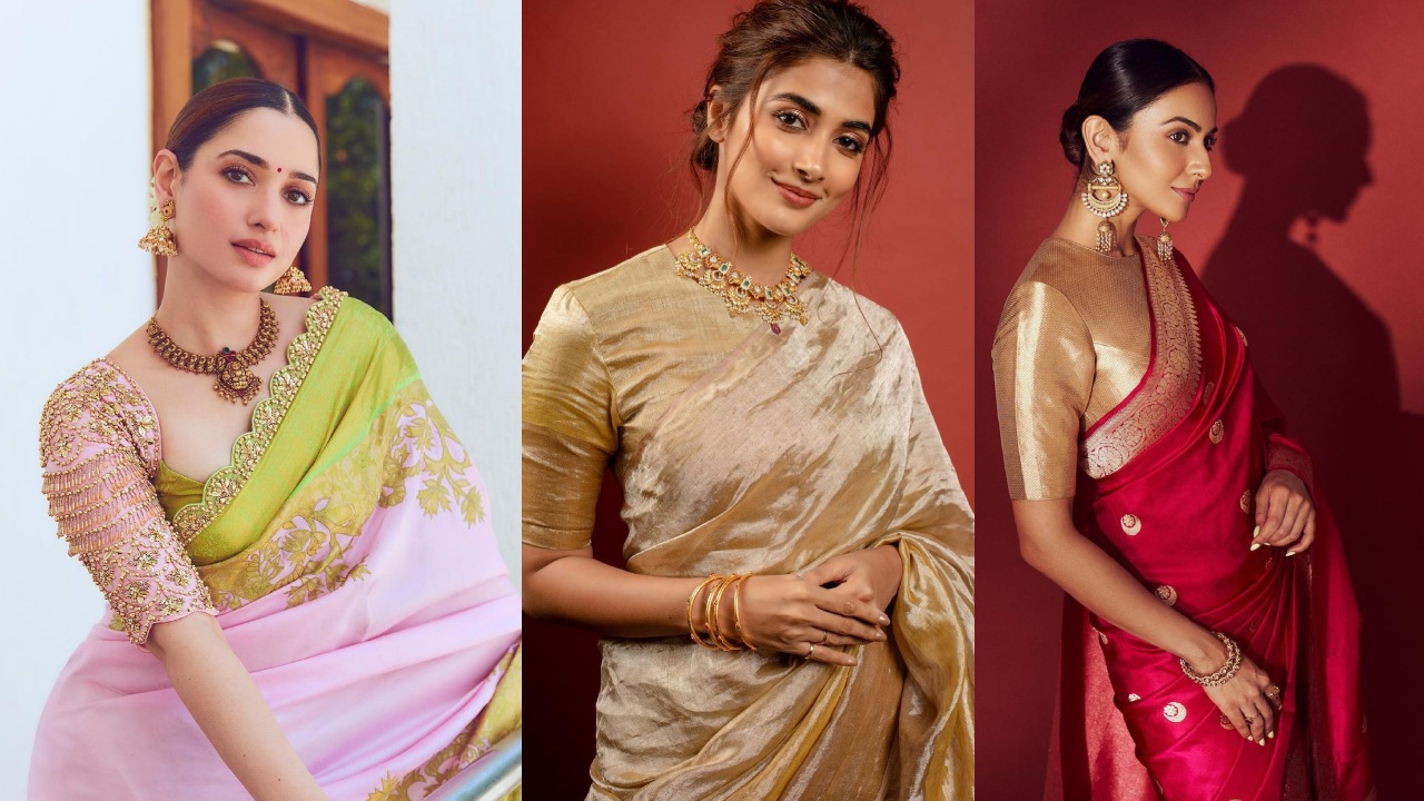 Tailor your traditional blouses like Pooja Hegde, Tamannaah Bhatia and Rakul Preet Singh 852931