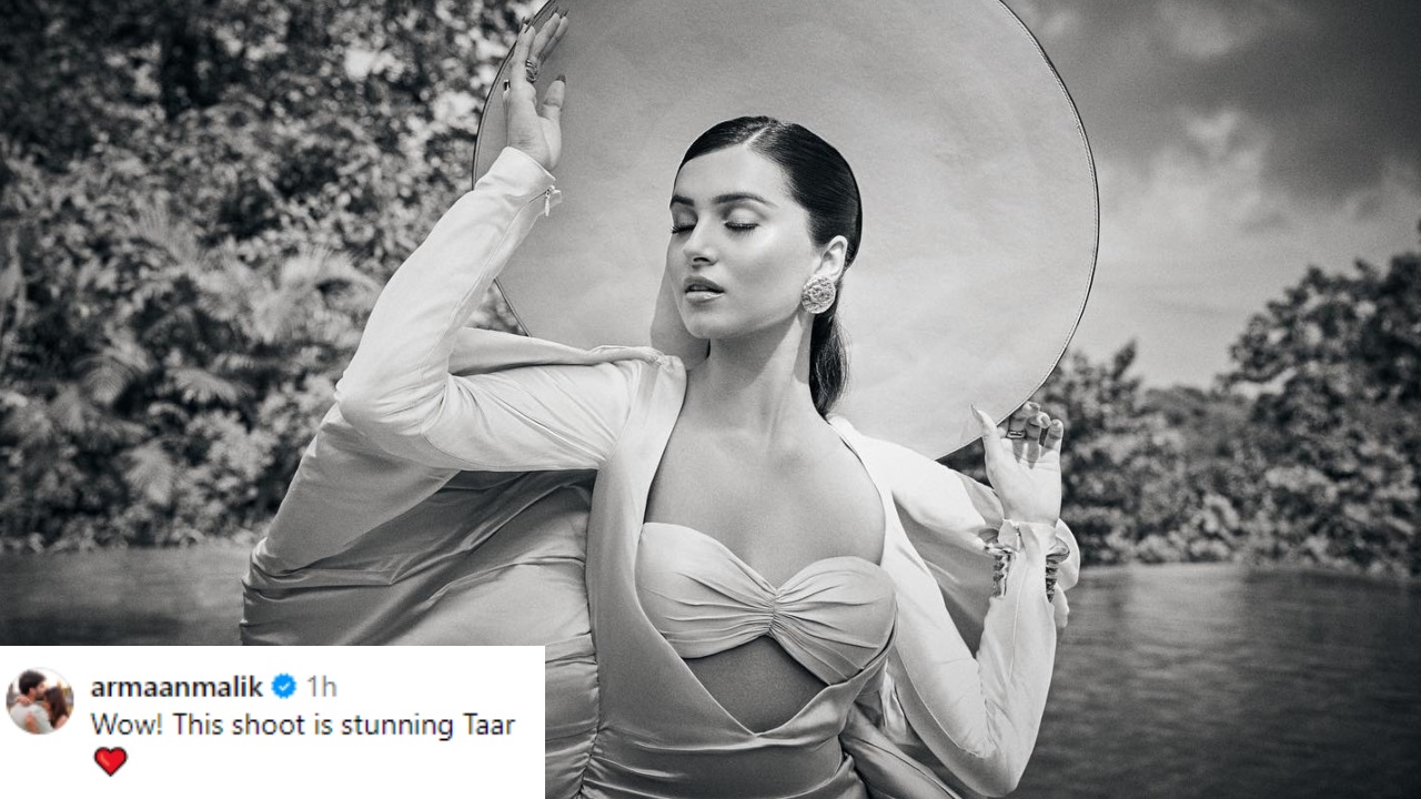 Tara Sutaria’s Enchanting Monochrome Photos In A White Silk Dress, Armaan Malik commented