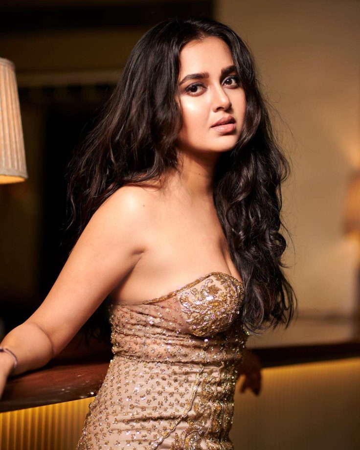 Tejasswi Prakash's Bustier Mini Dress With Thigh-high Boots Is Made For Cocktail Party 857179