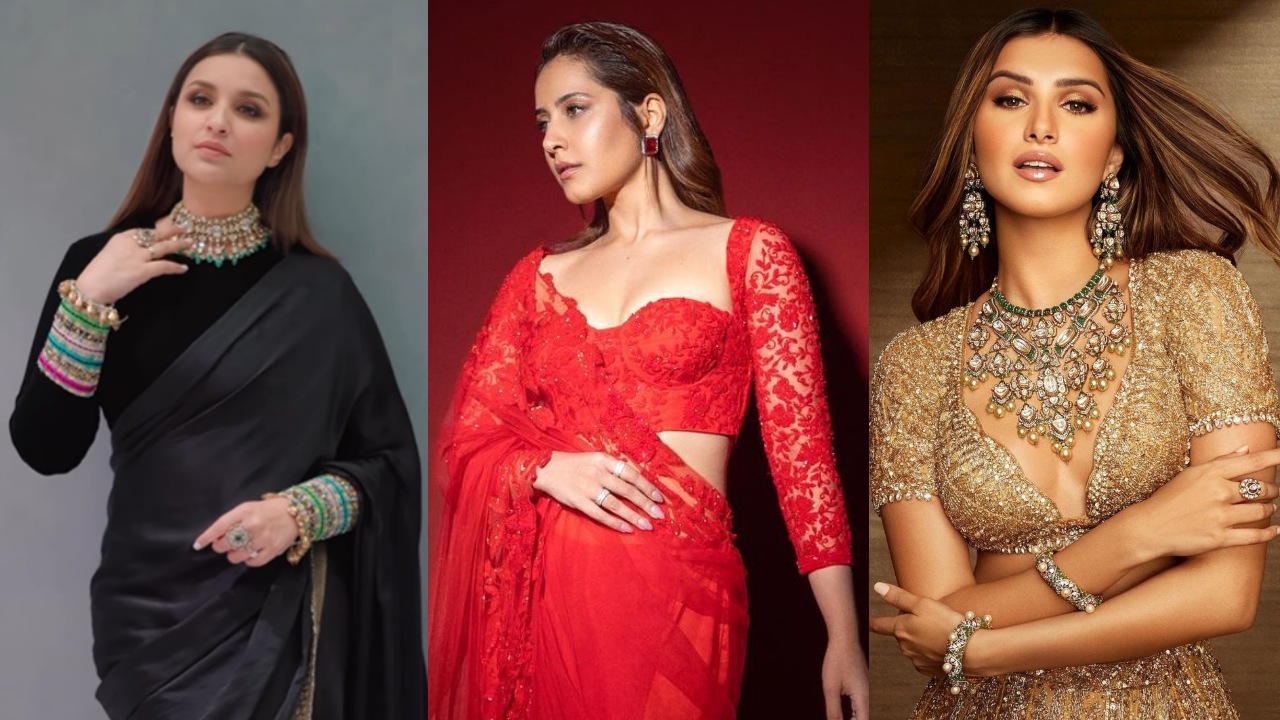 Up The Traditional Glam With Latest Blouse Designs Inspired By Parineeti Chopra, Raashi Khanna, And Tara Sutaria 854830