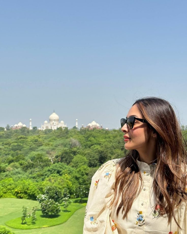 Viral Photos! Malaika Arora can’t get enough of the Taj Mahal, looks divine in white ethnic ensemble 848179