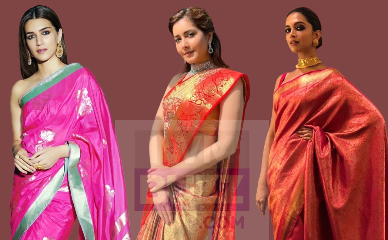 A closer look at Deepika Padukone, Kriti Sanon & Raashi Khanna’s Banarasi saree styles [Photos] 859509