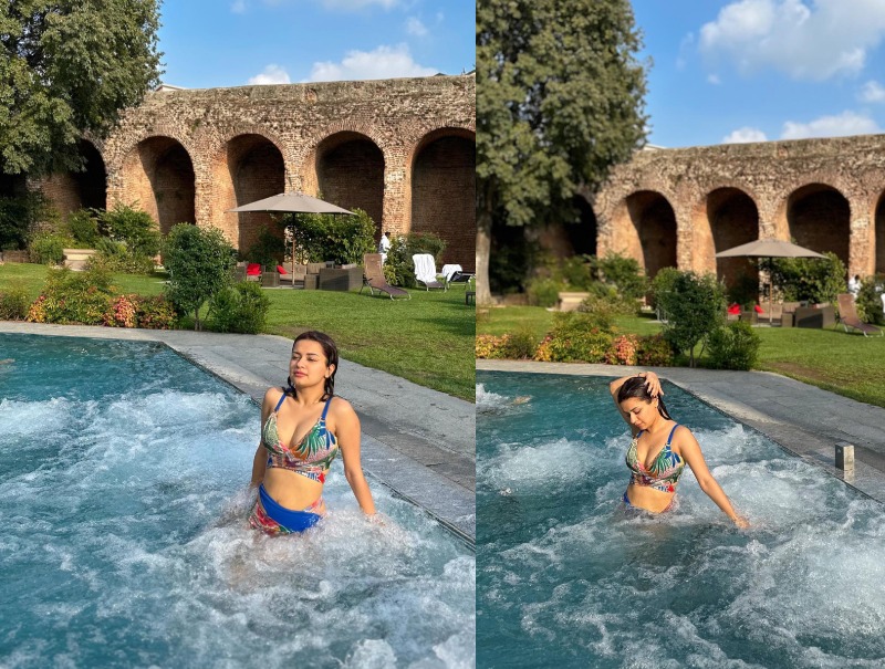 Avneet takes sensuous dip in pool, shares photos in blue bikini 864733