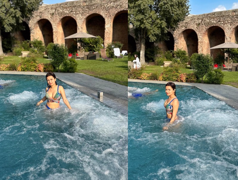 Avneet takes sensuous dip in pool, shares photos in blue bikini 864732
