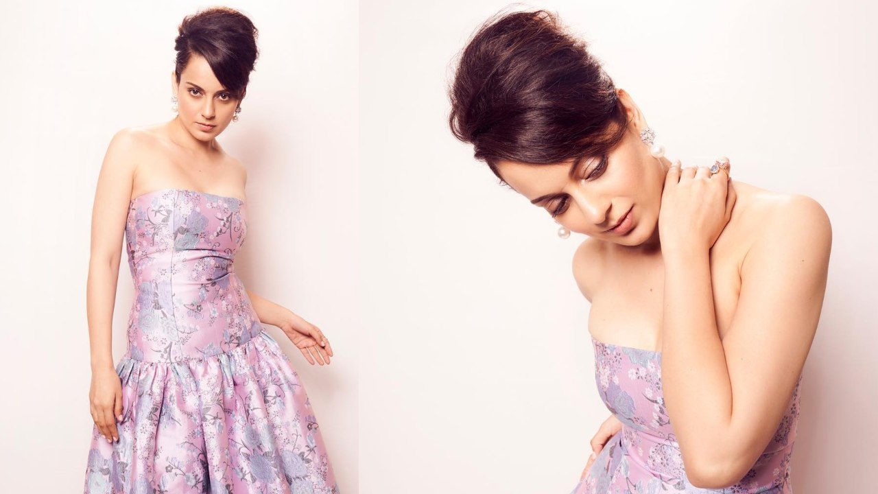 Barbie in Bigg Boss house! Kangana Ranaut turns wowzie in off-shoulder floral lilac gown 862962