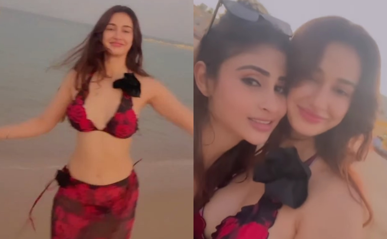 BFFs on Beach! Mouni Roy & Disha Patani turn up sass in bikini sets [Video] 859600