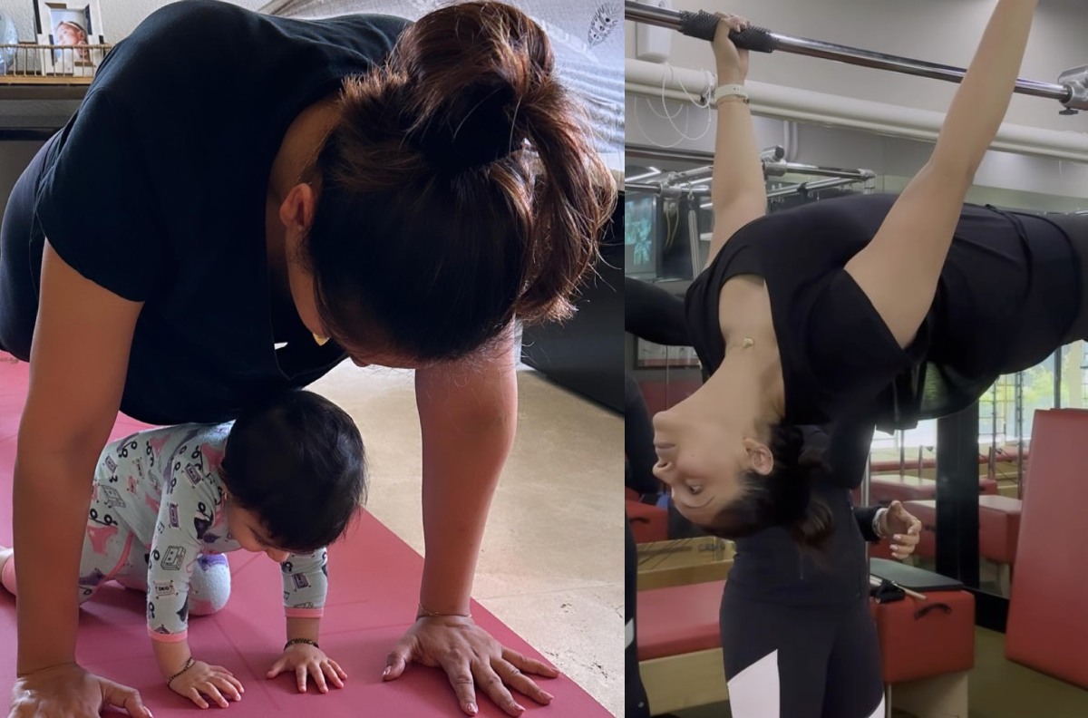 Bipasha Basu and her daughter Devi’s cute Yoga session, see photo 859908