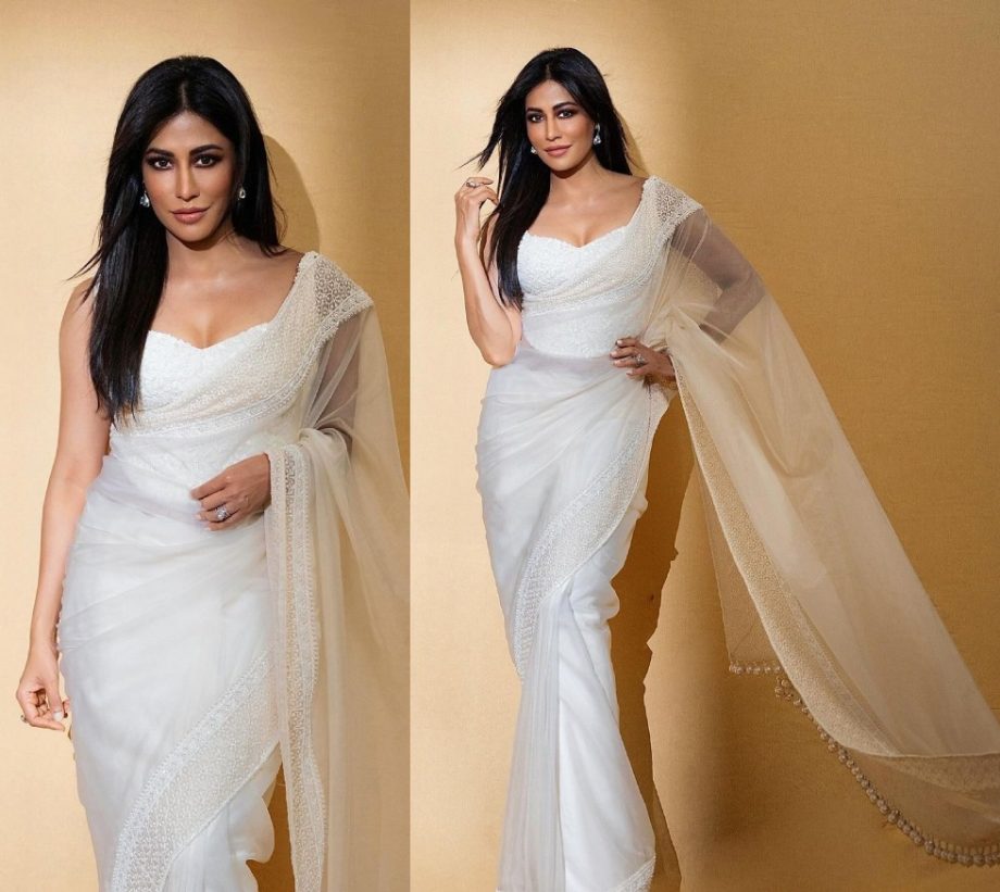 Chitrangda steals it in Rs. 64,000 ivory hand embroidered saree [Photos] 864282