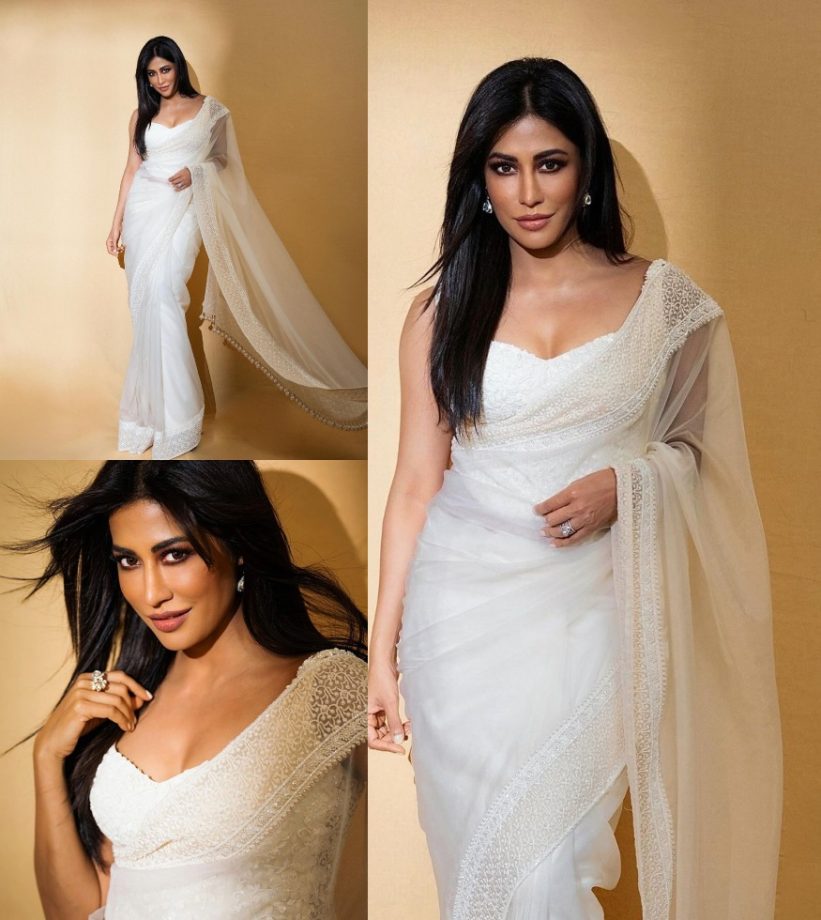 Chitrangda steals it in Rs. 64,000 ivory hand embroidered saree [Photos] 864283