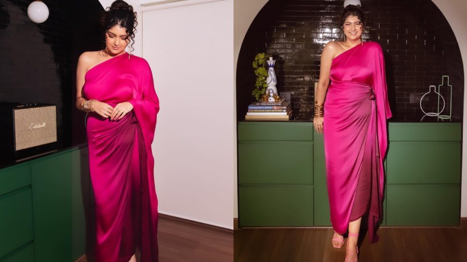 Cocktail Couture: Anshula Kapoor glows in one-shoulder midnight plum dress, check out 862714